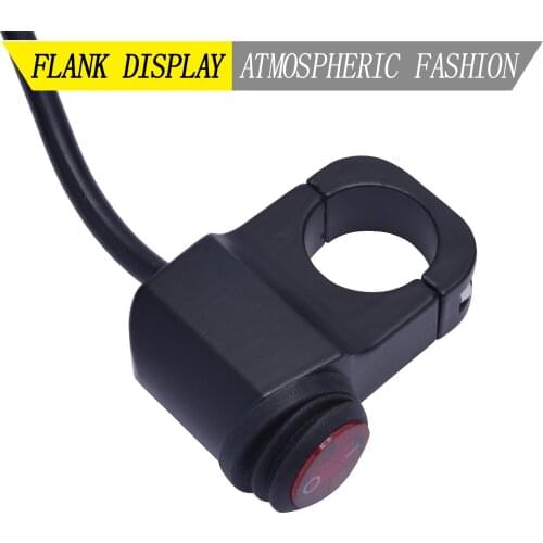 Universal Motorcycle Handlebar Headlight Switch ON OFF Button for Motorbike DC12V/10A Black On Off Switch For Fog Spot Lights