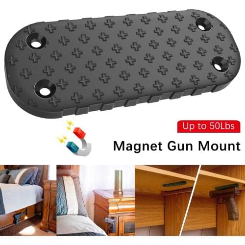 Universal Concealed Gun Mount Magnetic Pistol Holder For Handgun Revolver Car Truck Seat Mattress Bedside Glock Accessor