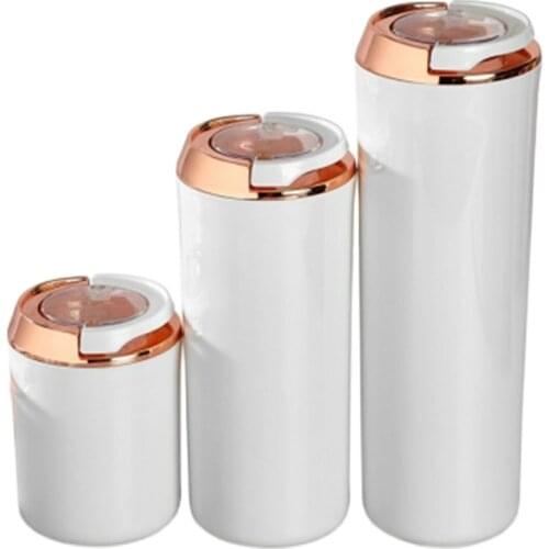 Kitchen Storage Container Kitchen Storage Jar Fridge Box Food Vacuum Rice Square Square Storage 3piece White Copper Vacuum Stora