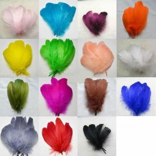 200pcs/lot! 13-20cm Multicolor Dyed Loose Goose Coquille Feathers,Dyed Goose Nagoire Feathers,15colours for choice