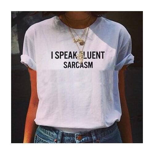 2021 New i Peak Fluent Letter Print Round Neck Short Sleeve Womens T-shirt Special Price