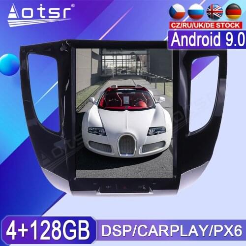 4+128GB For MITSUBISHI L200 Android Tape Radio Recorder 2007-2017 Car Multimedia Player Stereo Head Unit PX6 Tesla GPS Navi Auto