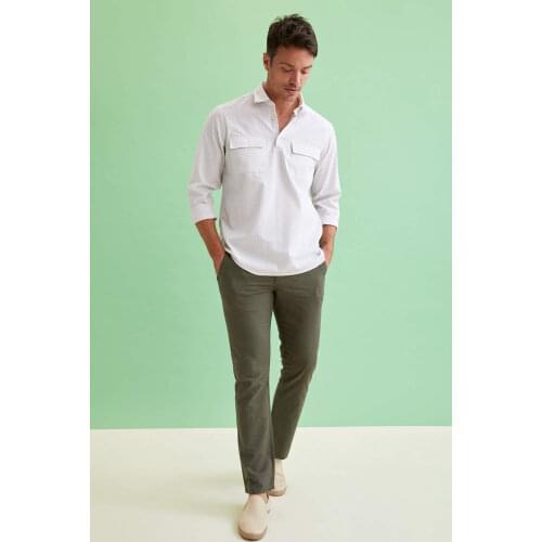 DeFacto Summer Man Pants & Bottoms Regular Fit Chino Pants Regular Fit Streetwear Male Fashion-N4986AZ21SM