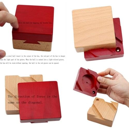 Secret Box IQ Mind Wooden Puzzles Wooden Magic Box Teaser Game Adults Gifts Creative Educational Toys Montessori Kong Ming Lock