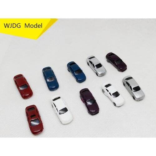 40pcs 1:200 Scale Building Model Mini Car toys Painted Model Cars Building Layout DIY micro scene layout train model