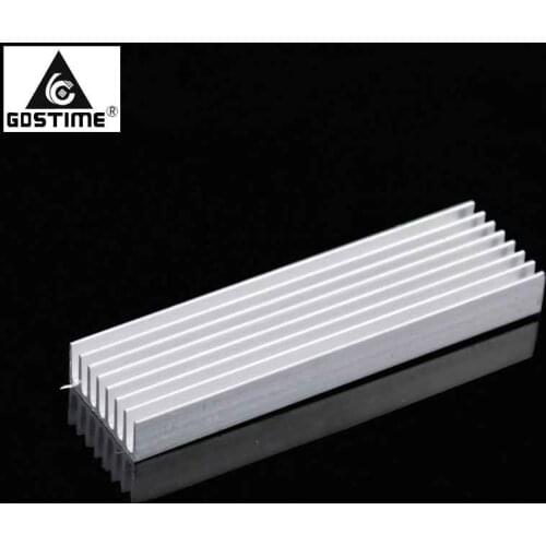 Gdstime 100x28x6mm Aluminum Heat Sink 100mm x 28mm x 6mm DIY Heatsink Cooling Cooler Radiator