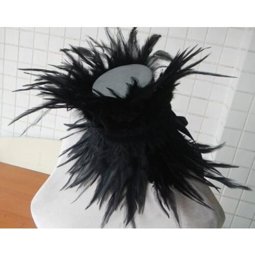 Hackle feather collar corset # FC654