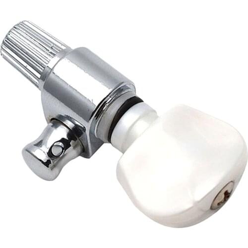 Chrome Banjo 5th Geared Tuning Peg Tuner Machine Head with White Pearl Button for Banjo Parts