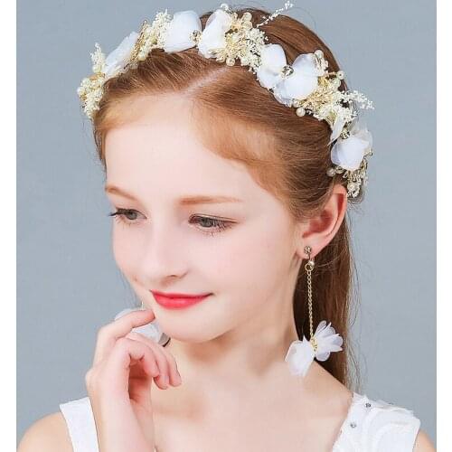 Girl Korean wreath crown flower child performance hairpin hairpin childrens dress accessory hair hoop head ornament flower pear