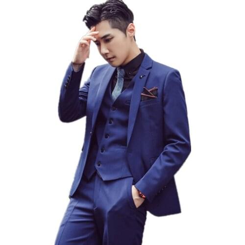 Mens suit mens business casual business wear uniform wedding banquet mens gentleman suit tuxedo terno masculino
