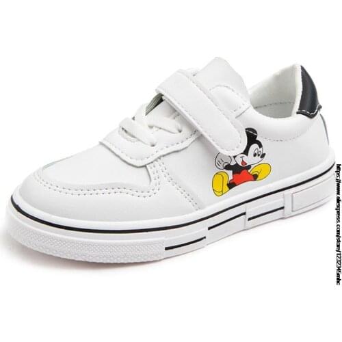 New Cute Mickey Mouse Girls Shoes Sneakers PU Leather Cotton Baby Children Kids Shoes Sneakers Soft Rubber Sole Baby Girl Shoes