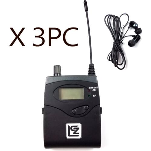 Leicozic 3PCS Receiver For SR2050IEM Personal In Ear Monitor System Earphone EW300IEMG3 572-603/606-614Mhz/740-771/798-829Mhz