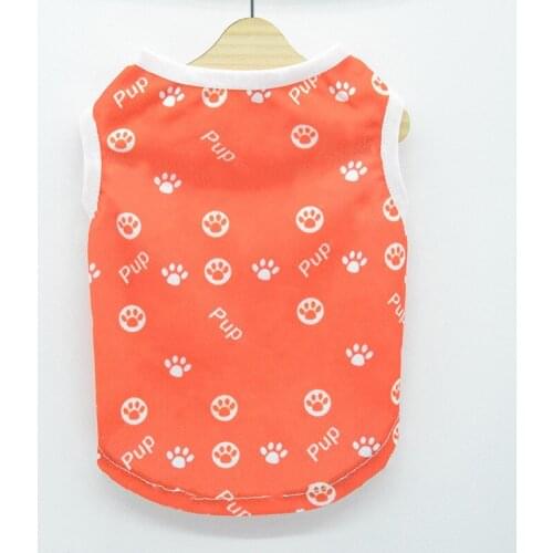 Summer Mesh Dog Vest for Small Medium Dogs Paws Print French Bulldog Cool Tshirt Pug Costume Chihuahua Apparel A180