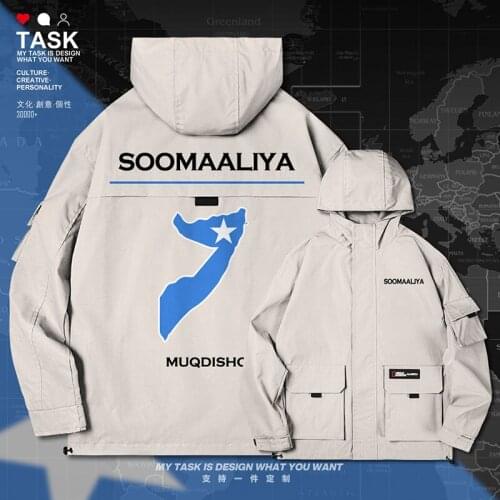 Somalia Somali Soomaaliya SOM SO men jacket hooded map nation flag coat clothing for men windbreaker mens top autumn clothes