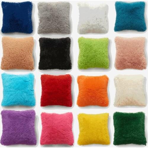 Plush pillowcase Crystal long plush sea lion pillow soft comfortable solid color creative cushion set wholesale