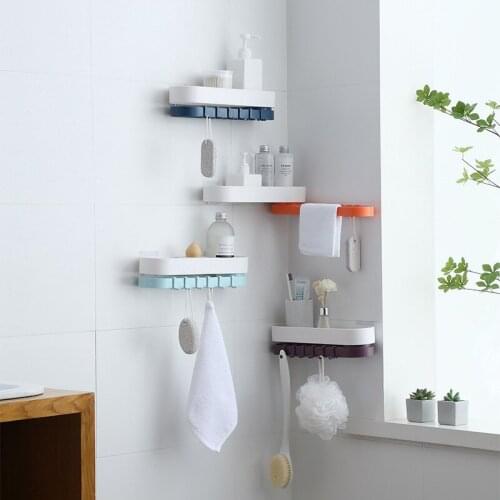 Shelf Wall Mounted Shampoo Cosmetic Shower Shelves Bathroom Towel Rack Kitchen Storage Rack Bath Accessories
