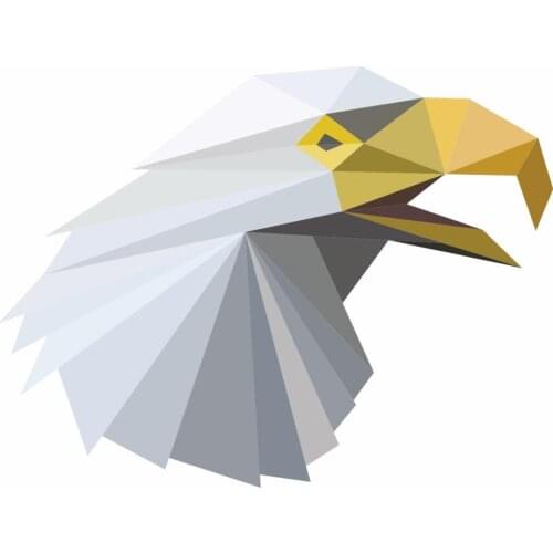 Polygonal Triangle Design Hawk Sticker Plane Extreme