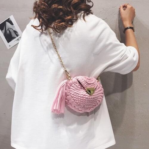DIY Handmade Wool Bag Finished Product Fashion Womens Bag Trend Homemade Material Bag Girls One Shoulder Slant Span Bag
