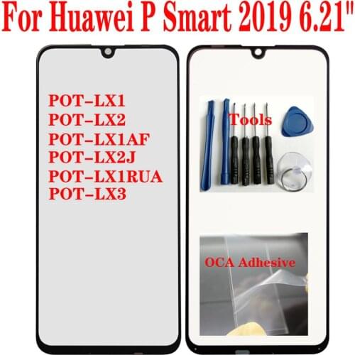 Shyueda For Huawei P Smart 2019 6.21" POT-LX1 POT-LX1AF POT-LX2 POT-LX2J POT-LX1RUA POT-LX3 Outer Front Screen Glass Replacement