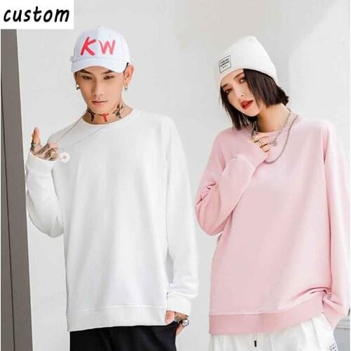 Design Your Own Printed Brand Logo Pictures Gothic Customize Men and Women Oversized Sweatshirt Large Size Casual Graphic Tops