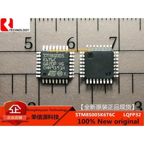STM8S005K6T6C STM8S005K6T6CTR STM8S005 LQFP 32/°/Value line, 16 MHz STM8S 8-bit MCU, 32 Kbytes Flash 100% new imported original