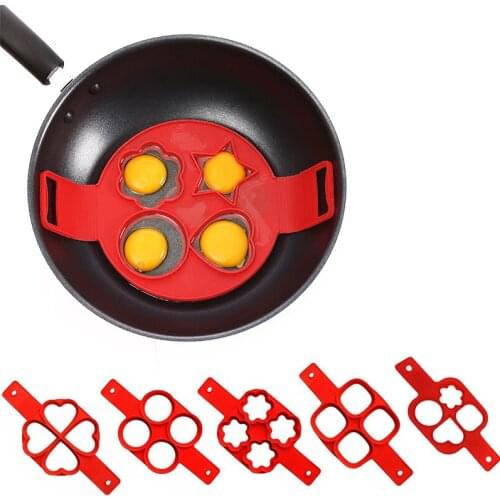 1Pcs Silicone Non Stick Fantastic Egg Pancake Maker Ring Kitchen Baking Omelet Moulds Flip cooker Egg Ring Mold Fried Eggs Tool