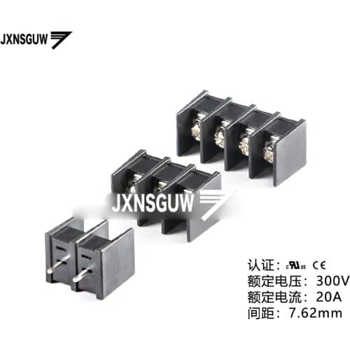 10PCS KF25C-7.62-2P/3P/4P straight Insert 7.62mm Fence type terminal