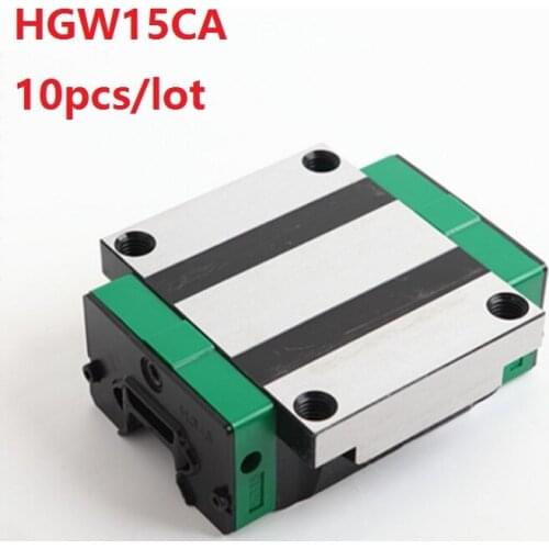 10pcs/lot HGW15CA China made Flanged blocks Flange carriage match with HGW15 Linear Guide for CNC router