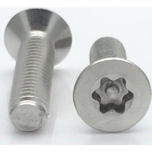 10pcs M5 Torx flat head screws T&TX countersunk with column anti-theft screw mechanical bolts stainless steel bolt 8mm-60mm long