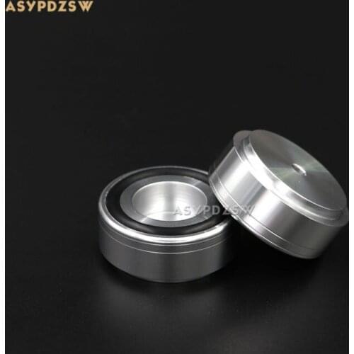 4PCS Aluminum 39*17 Audio amplifier speaker feet computer machine mats -C style Silver