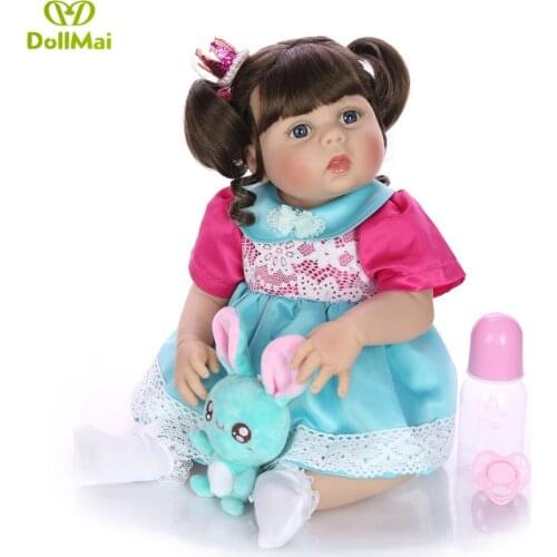 57cm Bebes Reborn realista corpo de Silicone reborn baby dolls adorable Princess Girl Baby Toy Doll For child gifts