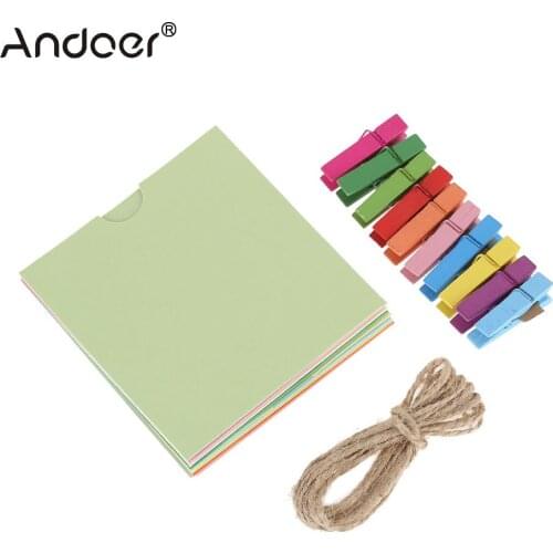 Andoer 3" Photo Frame Picture Wall Hang Frame Clip Clamp String Rope 3 in 1 for Fujifilm Instax Mini8 Camera Accessories