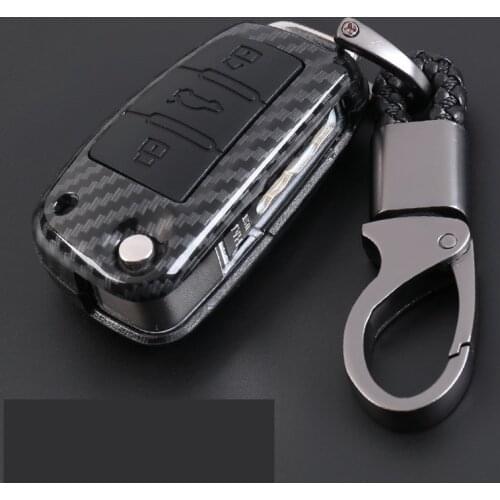 Carbon Fiber Car-Styling Auto Protection Key Shell Carbon Fiber Cover Case For Audi TT A7 A4 A4L 8S B9 A6L A5 A8 Q3 Q7 Access
