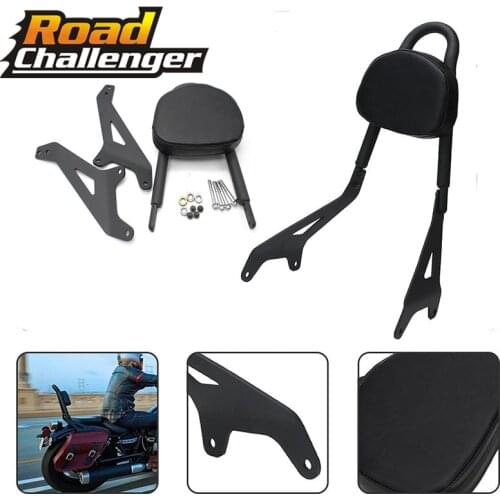 For Yamaha Star Bolt 950 XV950 XVS950 2014-2017 Black Motorcycle Backrest Rear Passenger Sissy Bar Bracket w/ Cushion Pad