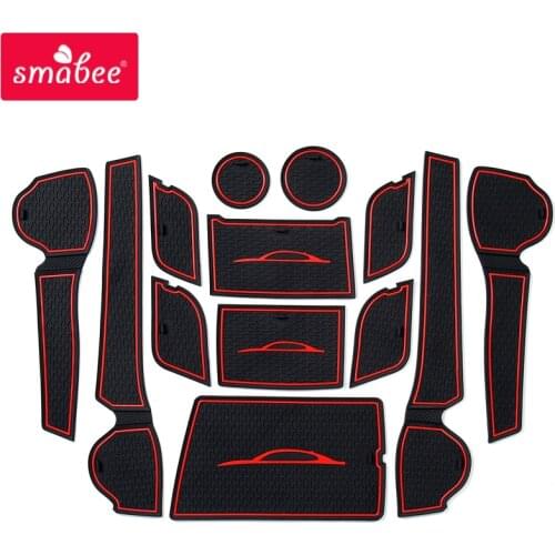 Smabee Gate slot Mats For KIA Optima 2016 ~ 2019 JF SW 2017 2018 4th Gen mk4 K5 Rubber Cup Holders Non-slip mats Accessories