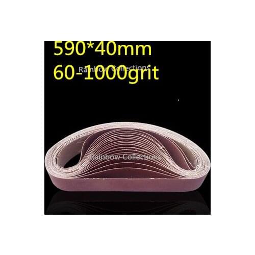 Hot sales 5pcs 590*40mm Abrasive Band Sanding Screen Belt Sanding Polisher Paper 60 To 1000 Girt Abrasive Belt
