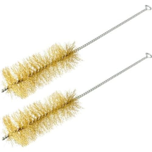 Uxcell 2pcs Copper Wire Tube Cleaning Brush 50mm Diameter for cleaning steel parts, machinery, paint stains, special corros