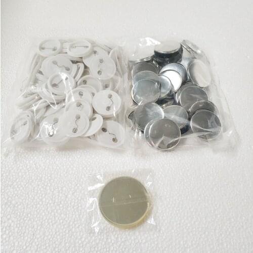 Free shipping Discount blank 37mm 100 Sets Professional Badge Button Maker Pin Back Pinback Button Supply Materials