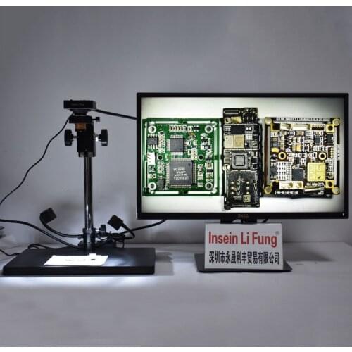 38MP 1080P 2K Industry Video Microscope Camera HDMI USB+High Working Distance Large Depth of Field Lens+LED Light Source+Bracket