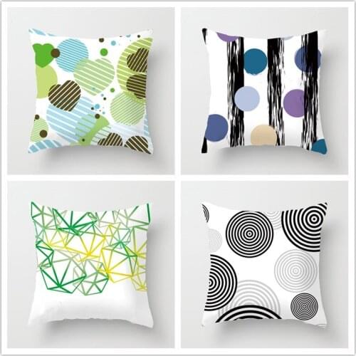 Simple Printing Geometric Sofa Decorative Cushion Cover Pillow Pillowcase Polyester 45*45 Throw Pillow Home Decor Pillowcover