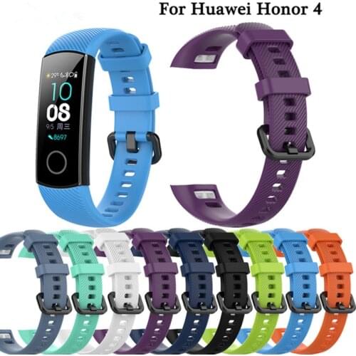 Honor Band 5 Strap Silicone Wrist Smart Sport Bracelet Strap For Huawei Honor Band 4 Band4 band5 Standard Replacement Wristband