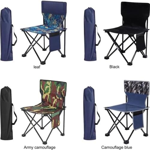 Outdoor Portable Camping Chair Oxford Cloth Folding Aluminum Alloy Camping Seat for Fishing BBQ Picnic Beach Ultralight Chair
