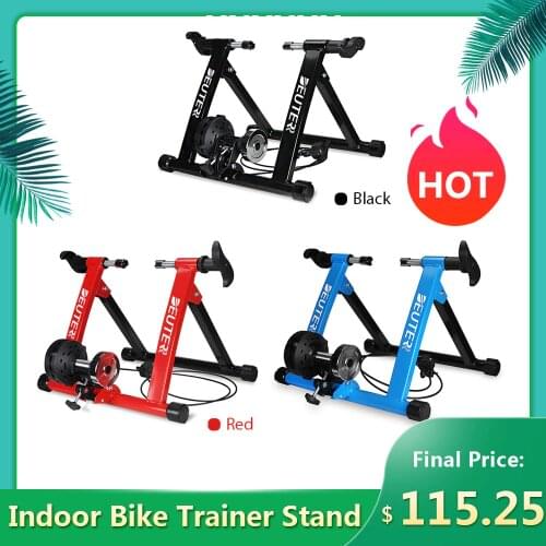 Foldable Magnetic Bike Trainer Stand Cycling Rack Indoor Bicycle Exercise Training Stand for 20-28 Inch Inch Bike Tires
