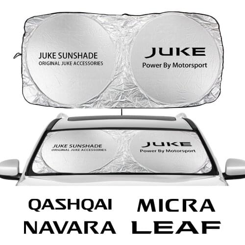 Car Windshield Sunshades For Nissan Qashqai Juke Micra Navara Leaf 370Z Pathfinder Nv200 Serena 350Z Elgrand Versa Accessories