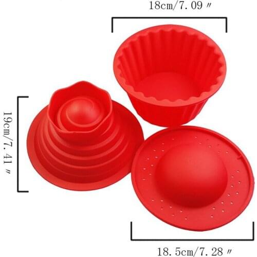 High Quality Silicone Giant Cupcake Mold,3 PCS Big Top Cupcake Silicone Mould,Heat Resistant Bake tools Baking Maker K950