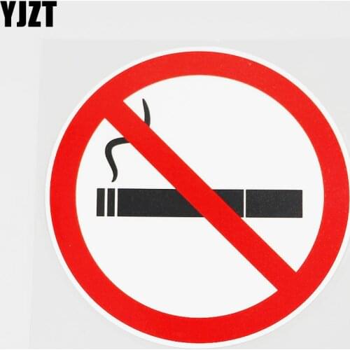 YJZT 11.6CMX11.6CM Smoking Is Forbidden Here PVC Decal Car Sticker Warning Signs 11B-0037