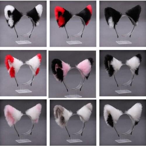 Cat Fox Ears Hairpin Women Girls Fashion Plush Hairclip Lovely Gift Animal Cosplay Purim Party Headwear Hair Accessories