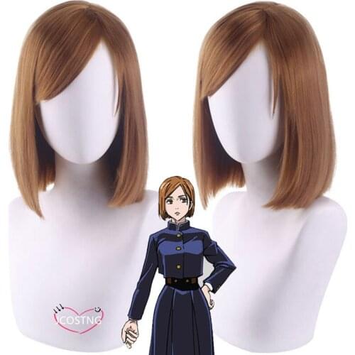 Hot Anime Cosplay Jujutsu Kaisen Cosplay Nobara Kugisa Wig Jujutsu Kaisen Nobara Kugisaki Costume Wig Heat Resistant Synthetic