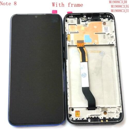 For Xiaomi Redmi Note 8 Lcd Screen Display Touch Glass DIgitizer Frame Full Replacement M1908C3JH M1908C3JG M1908C3JI