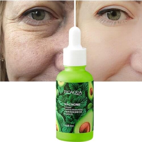 Avocado Bouncing Moisturizing Essence Face Serum Anti-Aging Fades Wrinkle Acne Hydrating Shrink Pores Refreshing Skin Care 1Pcs